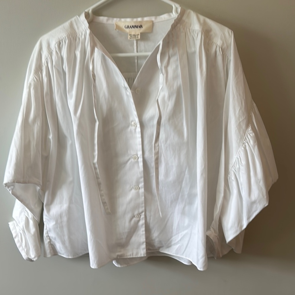 White Button-Up Blouse